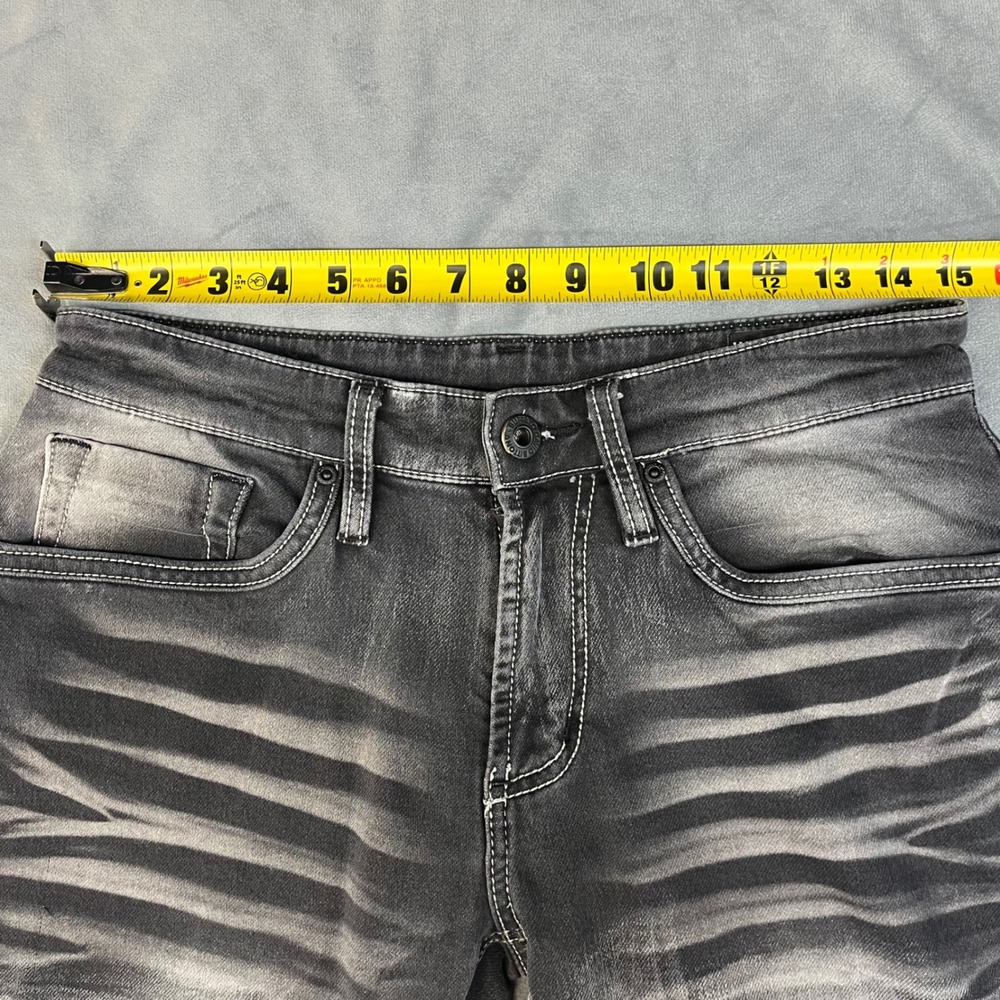 Buffalo David Bitton Ash-X Slim Stretch Jeans Mens 30x32 Gray Faded - Picture 3 of 8